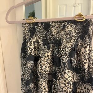 Floral Black and White Women's Skirt